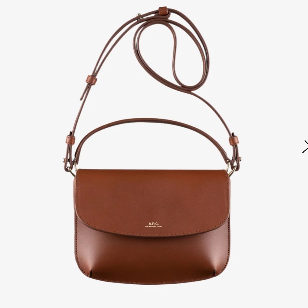 A.P.C. Rich Brown Leather Crossbody Bag